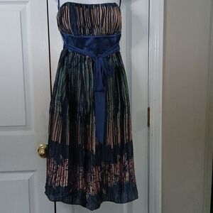 Max & Cleo silk Nellie strapless mini dress Sz 10 EUC